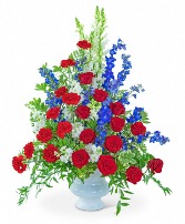 Valiant Honor Urn Funeral Arrangement
