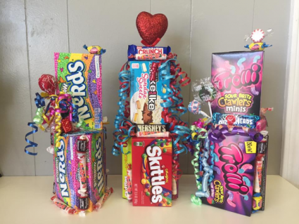 Various candy bouquets  candy mixes 