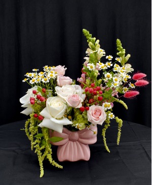 Cupid's Bow  Bow Vase Arrangement