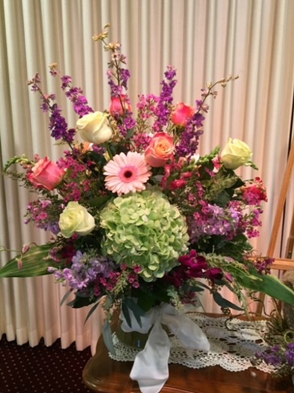 Vased Family Memorial Piece - feminine Custom