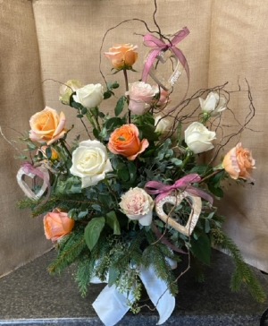 Vased Family Memorial Piece - Peaches Custom