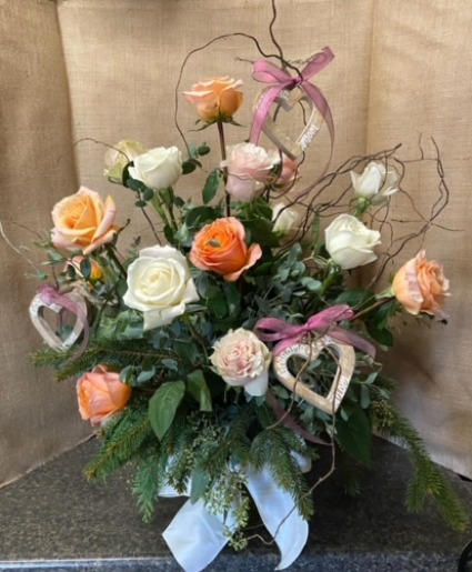Vased Family Memorial Piece - Peaches Custom