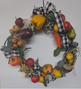 VEGETABLE SILK  WREATH DOOR HANGER 