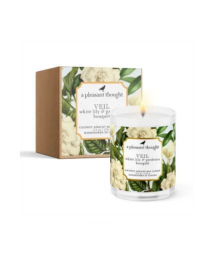 Veil candle  White Lily and gardenia bouqet scent