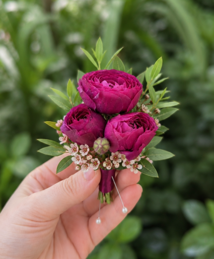 Velvet Crush Boutonniere