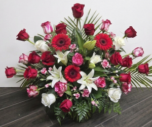 Velvet Hearts Tribute Sympathy Basket