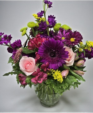 Velvet Plum Elegance Vase