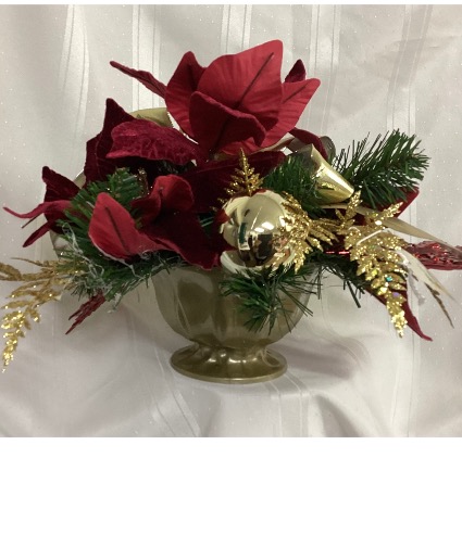 Velvet Poinsettias Artificial