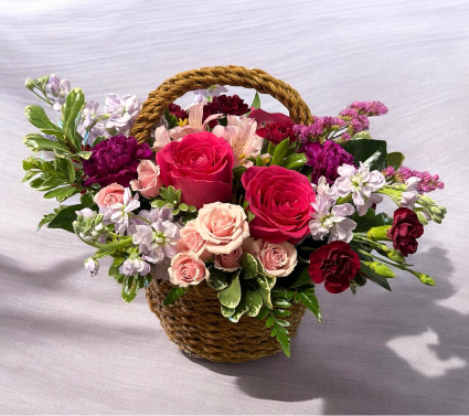 Velvet Rose Basket 