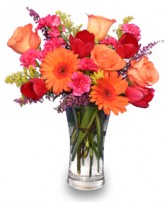 VERY BERRY PUNCH  Fresh Floral Vase