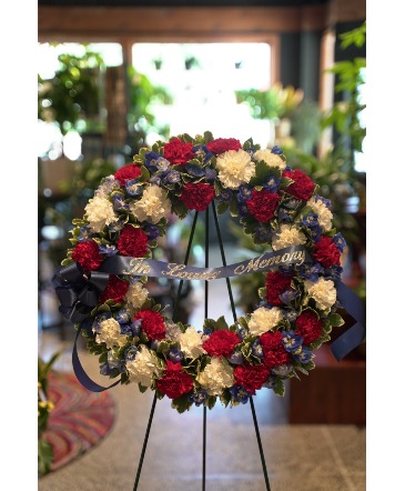 Veteran's Honor 18" Patriotic Wreath in South Milwaukee, WI | PARKWAY FLORAL INC.