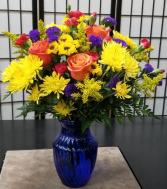 Vibrant Blooms Vased Arrangement
