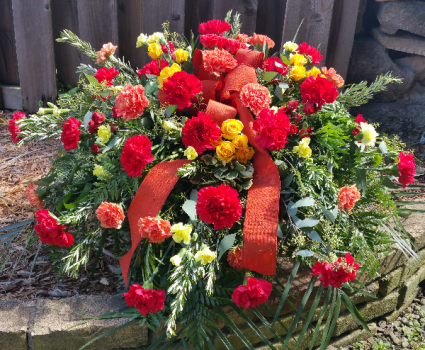 Vibrant Casket Spray Sympathy Casket Spray