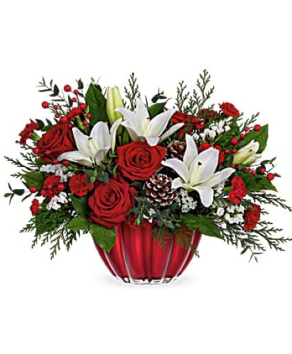 Vibrant Christmas Centerpiece  centerpiece arrangement
