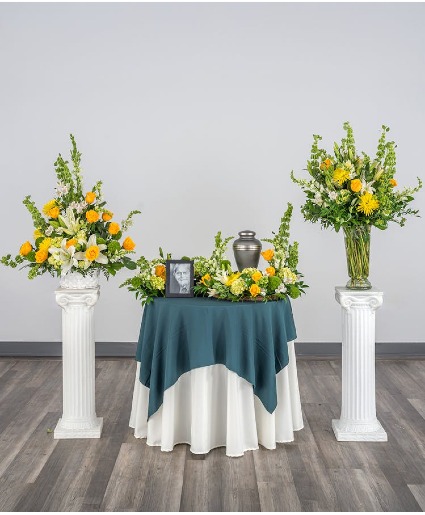 Vibrant Color Urn Tribute 3 Piece Set 
