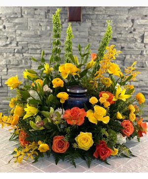 Vibrant colors to remind you arrangement for ashes luxury