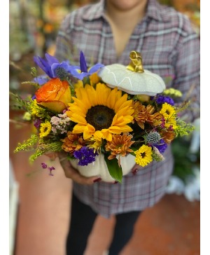 Vibrant Fall Harvest Pumpkin Fall Florals