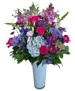 Vibrant Floral Blues Fresh arrangement
