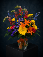 Vibrant Kaleidoscope Vase Arrangement 