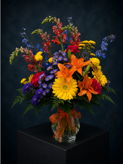 Vibrant Kaleidoscope Vase Arrangement 
