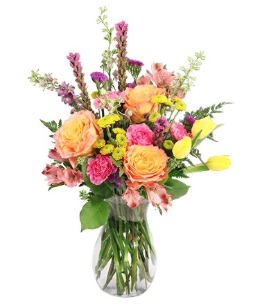 Vibrant Kaleidoscope Vase Arrangement  in Winchester, KY | Kindred's Blooms & Gifts Formerly Haggard's Flower
