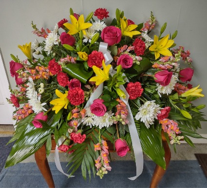 Vibrant Life Fresh Casket Spray