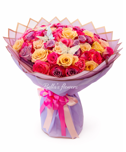 Vibrant Love Butterfly Bouquet Assorted Colors