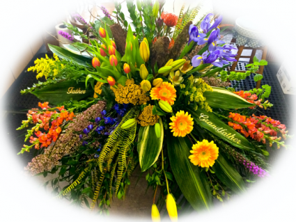 VIBRANT MEMORIAL CASKET SPRAY