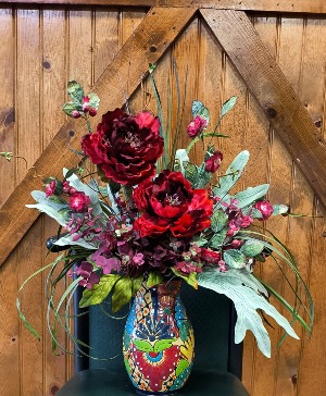 Vibrant Peony Medley Silk Arrangement