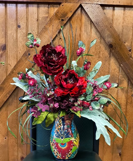 Vibrant Peony Medley Silk Arrangement