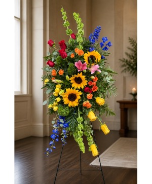 Vibrant Remembrance Standing Spray 