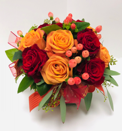 Vibrant Roses Vase Arrangement