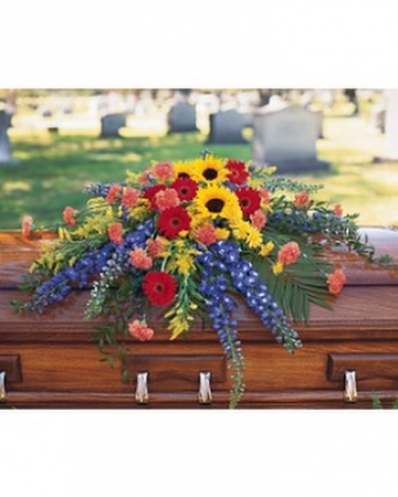 Vibrant Summer Casket Spray Sympathy