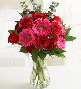 Vibrant Surprise Mixes Roses and Gerbers