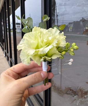 Vibrant Verde Pin on Boutonniere