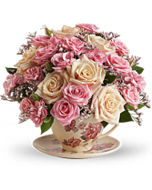  Victorian Pink Teacup Arrangement   