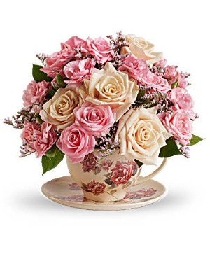 Victorian tea Cup  Keepsake arrangement