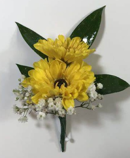 Double Viking Daisy Boutonniere FHF-PB705 ****Pickup item only****