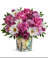 Vintage Butterfly  cube arrangement 