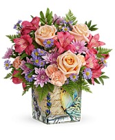 VINTAGE BUTTERFLY FLOWER ARRANGEMENT