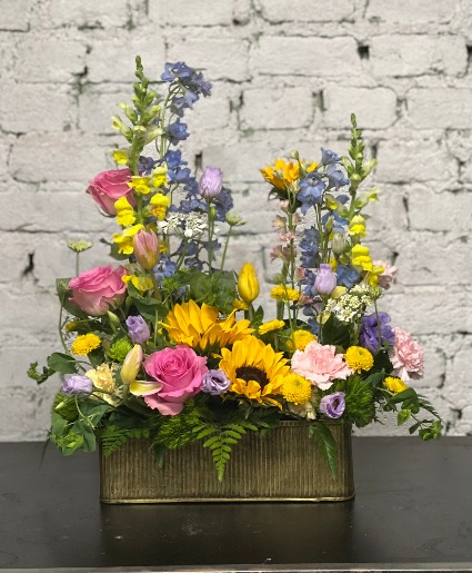 Vintage Flower Garden Container