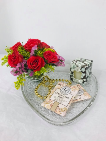 Vintage Fresh Floral Tea Cup (Clear) & Scents 