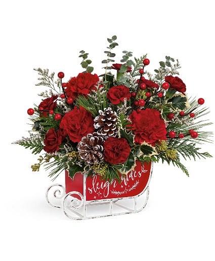 Vintage Sleigh Ride Floral Bouquet