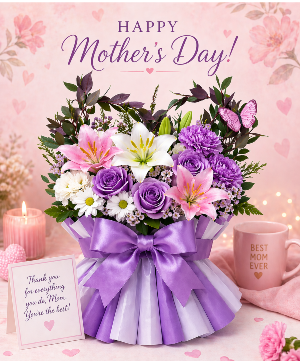 Violet Kisses for Mom Call Us for Faster Service & Daily Specials: (915) 303-8500 Text Us to Order Anytime: (915) 505-3708 Your trusted source for Flowers & Delivery in El Paso TX