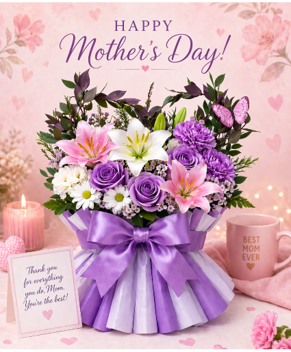 Violet Kisses for Mom Call Us for Faster Service & Daily Specials: (915) 303-8500 Text Us to Order Anytime: (915) 505-3708 Your trusted source for Flowers & Delivery in El Paso TX