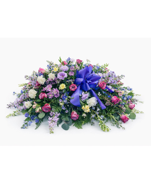 Violet Promise Casket Spray 