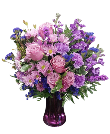 Violet Whisper Flower Arrangement in Sun City Center, FL | SUN CITY CENTER FLOWERS AND GIFTS