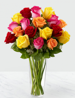 Vivacious Colors Rose Arrangement