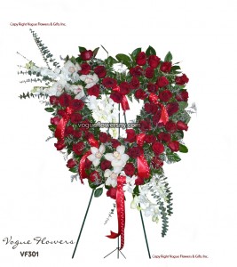 Vogue's Heart of Passion Funeral Hearts