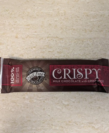 Vt. Nut Free Small Chocolate Bar Crispy Milk  Candy/Chocolate